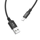 Кабель Hoco X14, Lightning - USB, 2.4 А, 1 м, быстрая зарядка, оплётка нейлон, чёрный - Фото 4