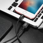 Кабель Hoco X14, Lightning - USB, 2.4 А, 1 м, быстрая зарядка, оплётка нейлон, чёрный - Фото 8