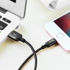 Кабель Hoco X14, Lightning - USB, 2.4 А, 1 м, быстрая зарядка, оплётка нейлон, чёрный - Фото 9