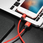 Кабель Hoco X14, Lightning - USB, 2.4 А, 1 м, быстрая зарядка, оплётка нейлон, красный - Фото 5