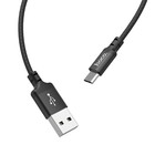 Кабель Hoco X14, Micro USB - USB, 2 А, 2 м, быстрая зарядка, оплётка нейлон, чёрный - Фото 3