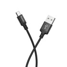Кабель Hoco X14, Micro USB - USB, 2 А, 2 м, быстрая зарядка, оплётка нейлон, чёрный - Фото 4