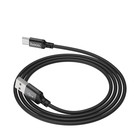 Кабель Hoco X14, Type-C - USB, 3 А, 1 м, быстрая зарядка, оплётка нейлон, чёрный 9881558 - фото 13202803