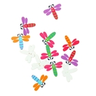 Набор пуговиц декоративных дерево "Стрекозы" (набор 12 шт) 2,5х3 см - Фото 2