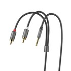 Аудио кабель Hoco UPA10, 2xRCA - jack 3.5mm, 1,5 м, серый - Фото 4