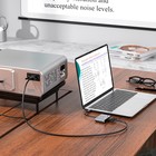 Адаптер Hoco HB30, HDMI/VGA/USB3.0/PD 15 см, серый - Фото 3