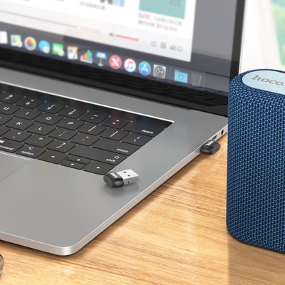 Адаптер Hoco UA18, USB - BT, Bluetooth: двойной режим 5.0, чёрный