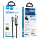 Адаптер Hoco UA15, Lightning - HDMI, 2 м, алюминиевый сплав + плетёный провод, серый - Фото 9