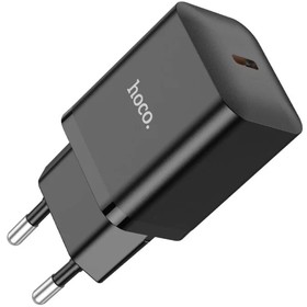 Сетевое зарядное устройство Hoco N27, 1 Type-C, 20 Вт, PD + QC, чёрное