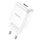 Сетевое зарядное устройство Hoco N2, 1 USB, 2 А, белое - фото 321758314