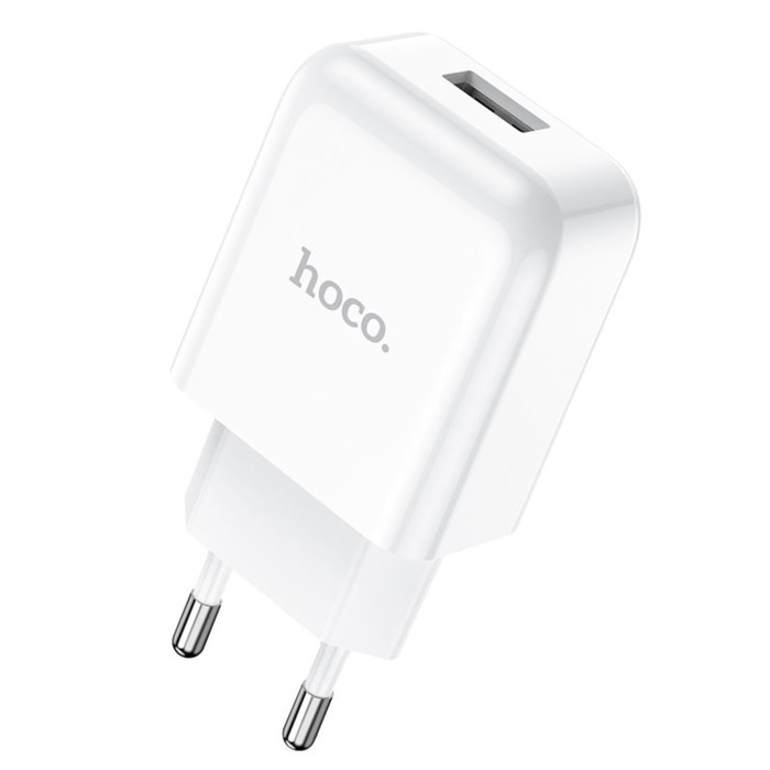 Сетевое зарядное устройство Hoco N2, 1 USB, 2 А, белое