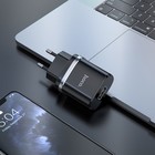 Сетевое зарядное устройство Hoco N1, 1 USB, 2.4 А, чёрное - Фото 3