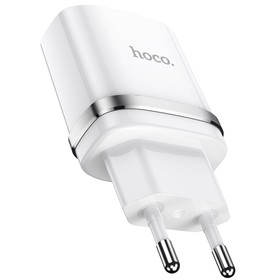 Сетевое зарядное устройство Hoco N1, 1 USB, 2.4 А, белое