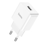 Сетевое зарядное устройство Hoco C106A, 1 USB, 2.1 А, белое - Фото 3
