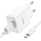 Сетевое зарядное устройство Hoco C106A, 1 USB, 2.1 А, кабель Micro USB -USB, 1 м, белое - фото 51585436 Сетевое зарядное устройство Hoco C106A, 1 USB, 2.1 А, кабель Micro USB -USB, 1 м, белое - фото 51585436