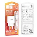 Сетевое зарядное устройство Hoco C106A, 1 USB, 2.1 А, кабель Micro USB -USB, 1 м, белое - фото 51585442 Сетевое зарядное устройство Hoco C106A, 1 USB, 2.1 А, кабель Micro USB -USB, 1 м, белое - фото 51585442