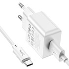 Сетевое зарядное устройство Hoco C106A, 1 USB, 2.1 А, кабель Type-C - USB, 1 м, белое - Фото 5