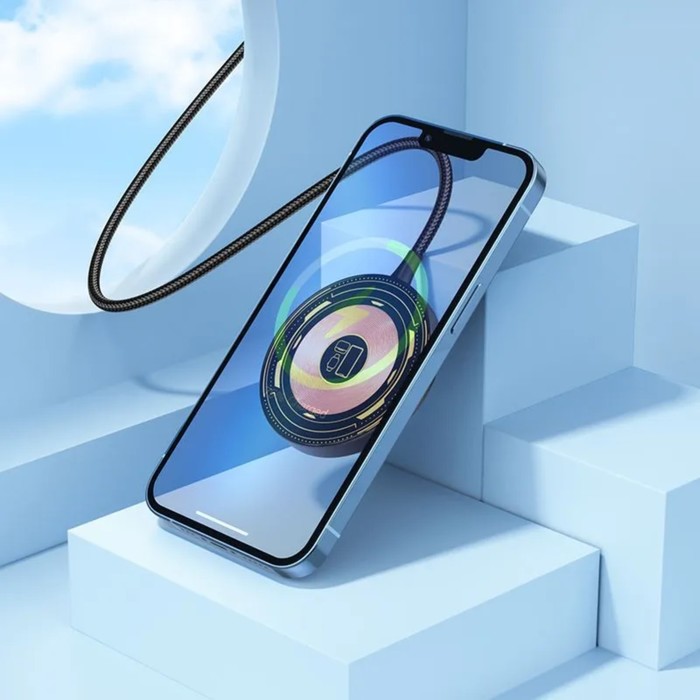 Зарядное устройство Hoco CW45, беспроводное, 3 в 1, магнитное, PD, Type-C, 2 А, чёрное - Фото 1