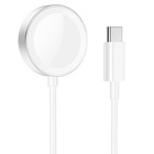 Зарядное устройство для Hoco CW39C, беспроводное, для смарт-часов, Type-C, 1.2 м, 1 А, белое - Фото 2