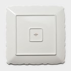 Пирожковая тарелка Magistro Kingdom, 30×2.2 см, квадратная, фарфор, белая - Фото 7