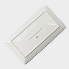 Блюдо Magistro Kingdom, 34.5×19.5×2.1 см, прямоугольное, фарфор, белое - Фото 5