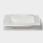 Тарелка глубокая Magistro Kingdom, 340 мл, 22×4 см, квадратная, фарфор, белая - Фото 3