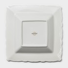 Тарелка глубокая Magistro Kingdom, 340 мл, 22×4 см, квадратная, фарфор, белая - Фото 6