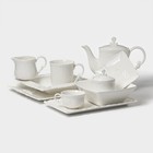 Салатник Magistro Kingdom, 1.8 л, 23×22.5×8 см, фарфор, белый - Фото 8