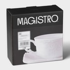 Чайная пара Magistro фарфоровая Kingdom, кружка 230 мл - фото 4467668