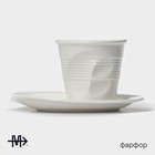 Чайная пара Magistro "Бланш" кружка 300 мл, цвет белый - Фото 2