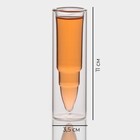 Стопки-шоты Magistro «Пуля», 30 мл, 3.5×11 см, с двойными стенками, набор 6 шт., стекло, прозрачные - Фото 3