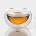 Пиалы с двойными стенками Magistro «Сакура», набор 6 шт.: 50 мл, стекло, прозрачные - Фото 3