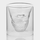 Стопки шоты Magistro «Череп», 150 мл, 8×8.5 см, с двойными стенками, набор 2 шт., стекло, прозрачный - Фото 4