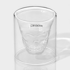 Стопки шоты Magistro «Череп», 150 мл, 8×8.5 см, с двойными стенками, набор 2 шт., стекло, прозрачный - Фото 6