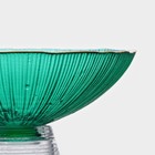 Ваза для фруктов Magistro «Фейерверк», 400 мл, 15×7.5 см, стекло, цвет изумрудный - Фото 5