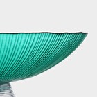 Ваза для фруктов Magistro «Фейерверк», 3.8 л, 33×13.5 см, стекло, цвет изумрудный - Фото 5