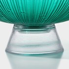 Ваза из стекла для фруктов Magistro «Фейерверк», 3,8 л, 33×13,5 см, цвет изумрудный - фото 4509068