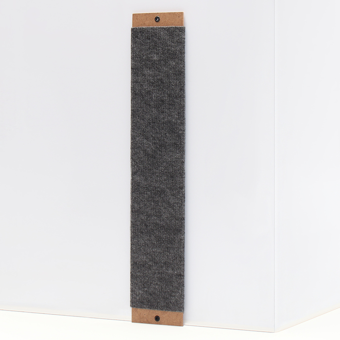 Когтеточка «Пижон», 50×10 см, ДВП, ковролин, серая - Фото 1