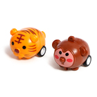 Набор машинок «Забавные зверушки. Африка», 2 штуки, МИКС , в ПАКЕТЕ - фото 24582525