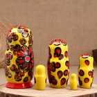 Матрёшка "Ромашка", жёлтая, 5-кукольная, 19 см - фото 24604963