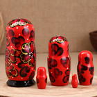 Матрёшка дерево «Ромашка», красная, 5-кукольная, 16 см - Фото 4