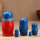 Матрёшка "Любовь", синий платок, 5-кукольная, 11,5 см - фото 24604969