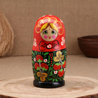 Матрёшка "Бабочка", красный платок, 5-кукольная, 19 см - фото 4467811