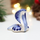 Сувенир "Змея Кобра", 5 х 4,5 см, гжель - Фото 1