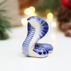 Сувенир "Змея Кобра", 5 х 4,5 см, гжель - Фото 2