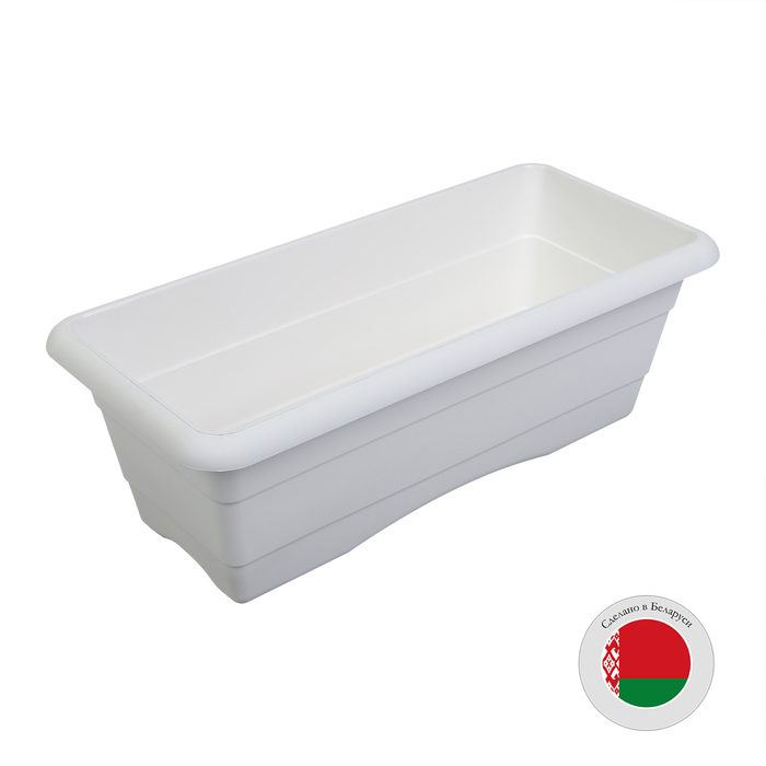 Ящик для цветов, 48 × 22 × 17 см, 10 л, белый - Фото 1