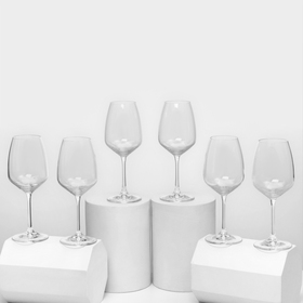 Набор стеклянных бокалов для вина «Жизель», 455 мл, 6 шт