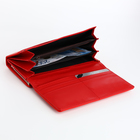 Кошелёк женский на магнитах с фермуаром, цвет красный - фото 24601196