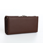Кошелёк женский на магнитах с фермуаром, цвет коричневый - фото 24601198