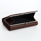 Кошелёк женский на магнитах с фермуаром, цвет коричневый - фото 24601200